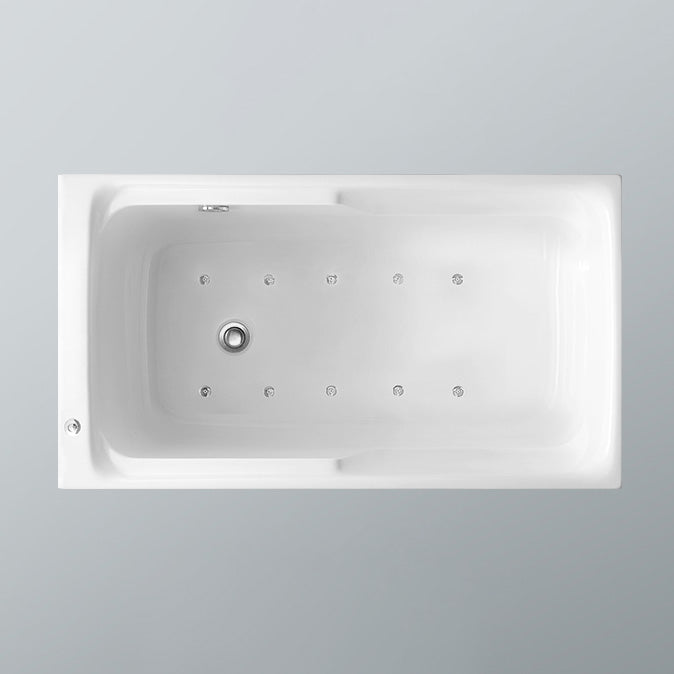 White Acrylic Soaking Bathtub Bathroom Rectangular Modern Bath Tub
