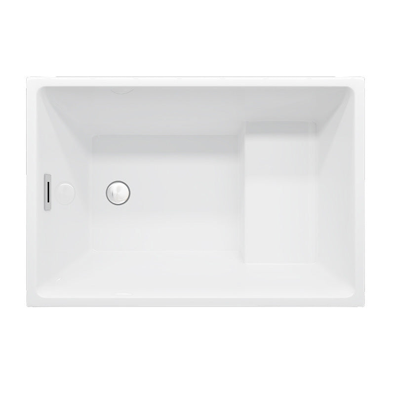 Bathroom Modern Acrylic Small Tub with Left-Hand Drain Bathtub