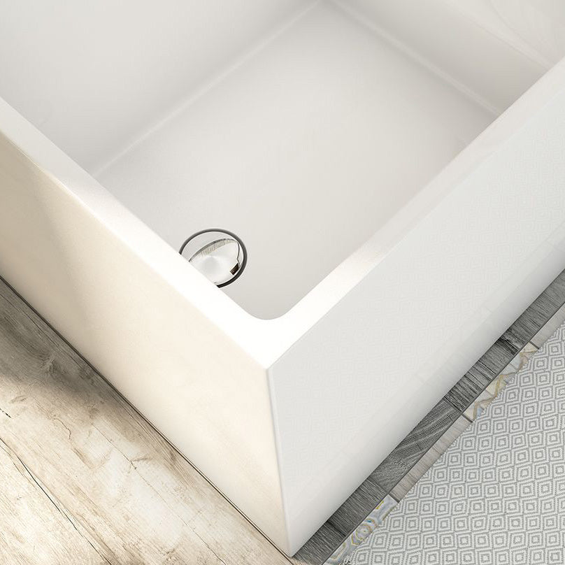 Bathroom Modern Acrylic Small Tub with Left-Hand Drain Bathtub