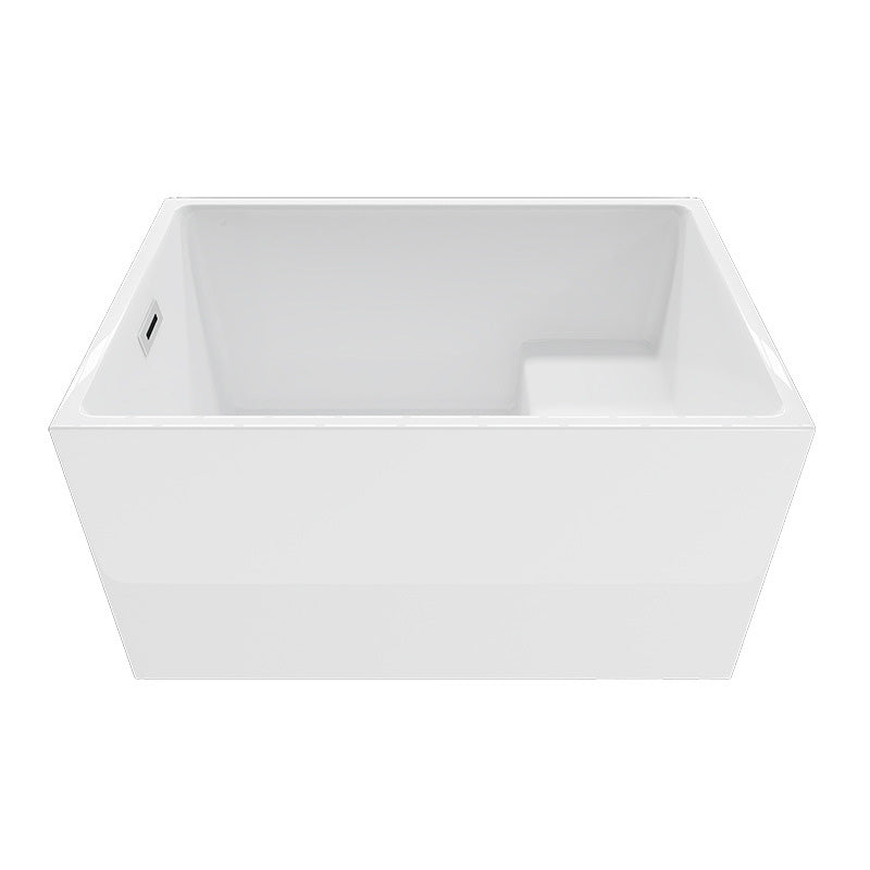 Bathroom Modern Acrylic Small Tub with Left-Hand Drain Bathtub