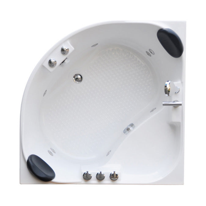 Bathroom Small Tub Modern Acrylic Corner Soaking Bathtub with Drain
