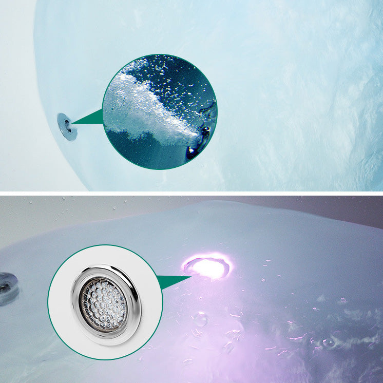 Bathroom Small Tub Modern Acrylic Corner Soaking Bathtub with Drain
