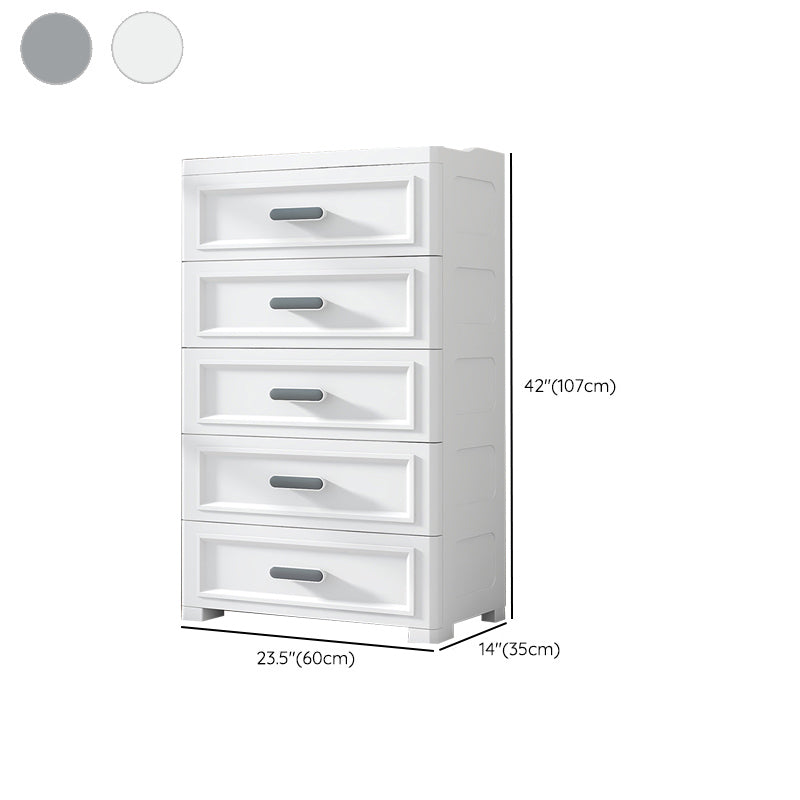 Plastic Matte Finish Non-Hanging Armoire Modern Storage Cabinet for Home