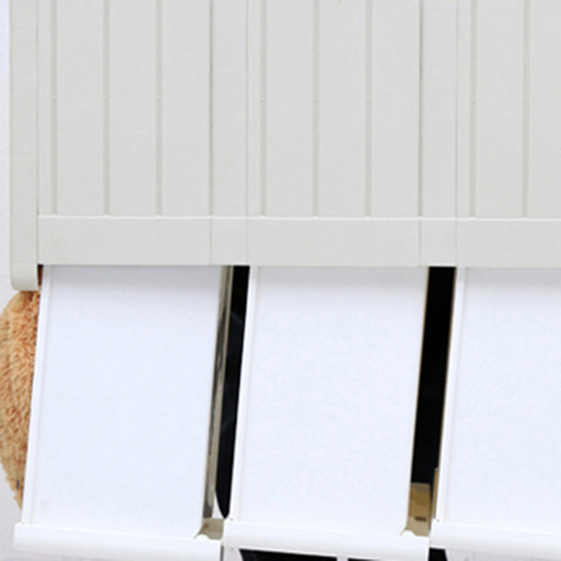 Modern White Cabinet with 6 Drawers Plastic Storage Cabinet for Bedroom