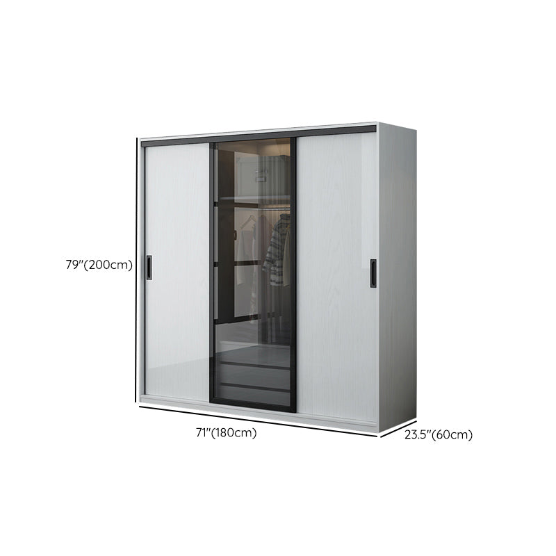 White Storage Cabinet with Glass Doors Contemporary Hinged Door Cabinet