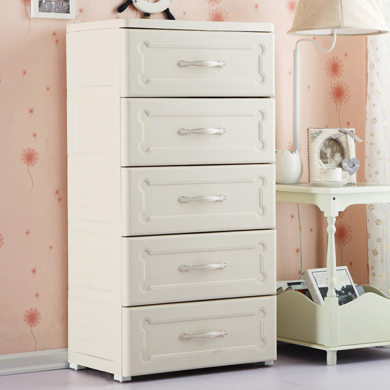 Modern Plastic Storage Cabinet for Bedroom Matte Finish Cabinet with 6 Drawers
