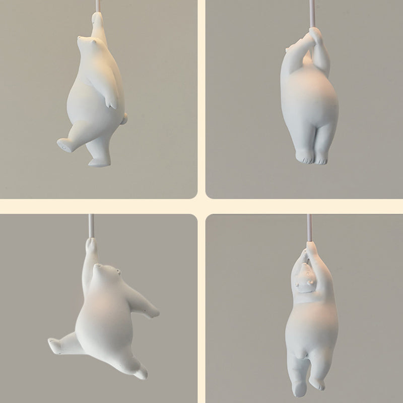 Contemporary Ceiling Lamp Creative Bear Flush Mount Light Fixture