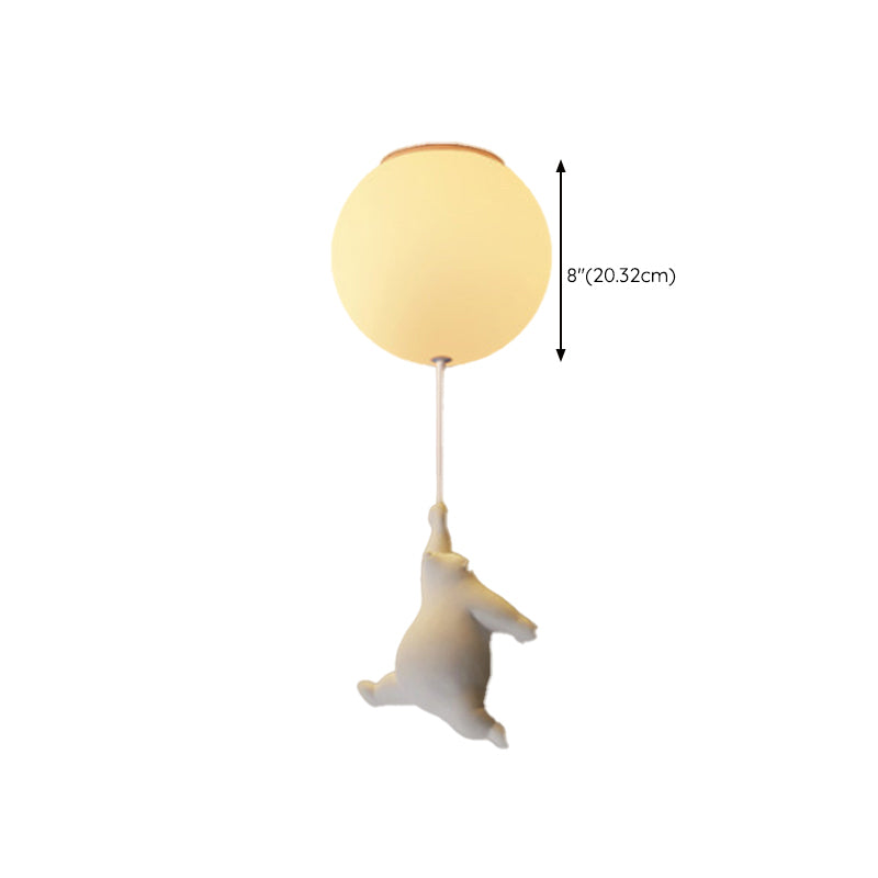 Contemporary Ceiling Lamp Creative Bear Flush Mount Light Fixture