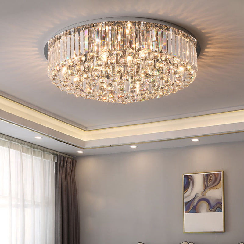 Ultra-Contemporary Flush Mount Lamp Crystal Ceiling Lighting for Bedroom