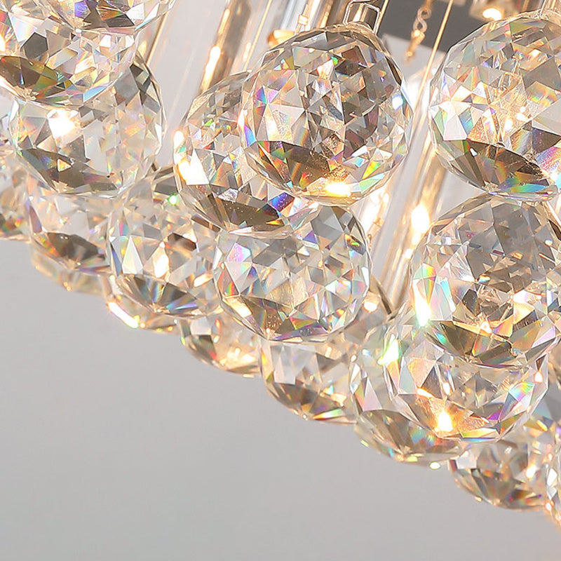 Ultra-Contemporary Flush Mount Lamp Crystal Ceiling Lighting for Bedroom
