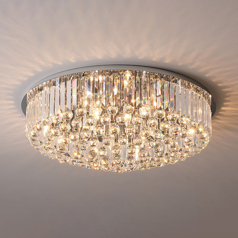 Ultra-Contemporary Flush Mount Lamp Crystal Ceiling Lighting for Bedroom