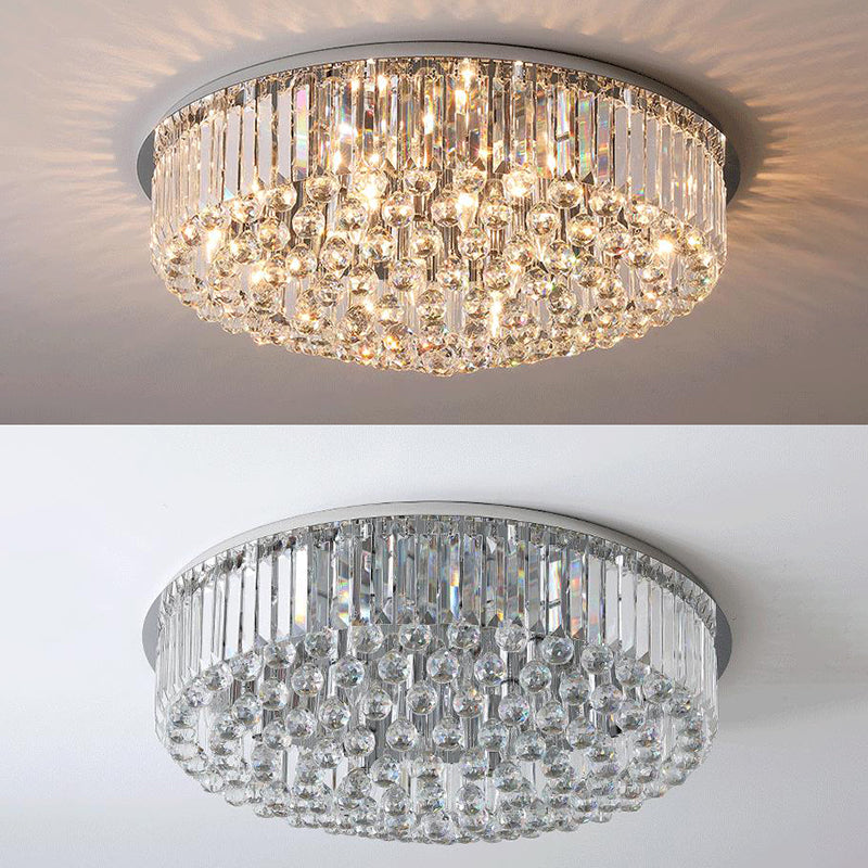 Ultra-Contemporary Flush Mount Lamp Crystal Ceiling Lighting for Bedroom