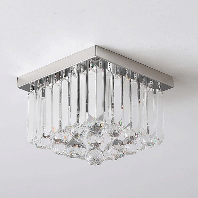 Ultra-Contemporary Flush Mount Lamp Crystal Ceiling Lighting for Foyer