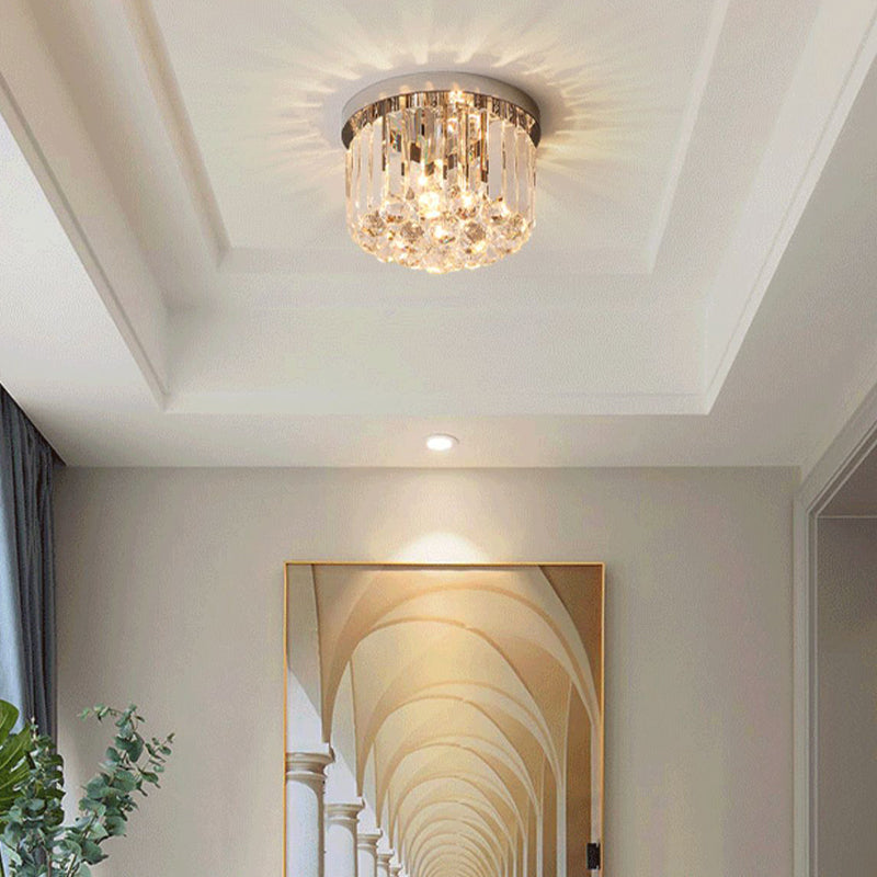 Ultra-Contemporary Flush Mount Lamp Crystal Ceiling Lighting for Foyer