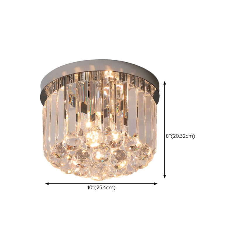 Ultra-Contemporary Flush Mount Lamp Crystal Ceiling Lighting for Foyer