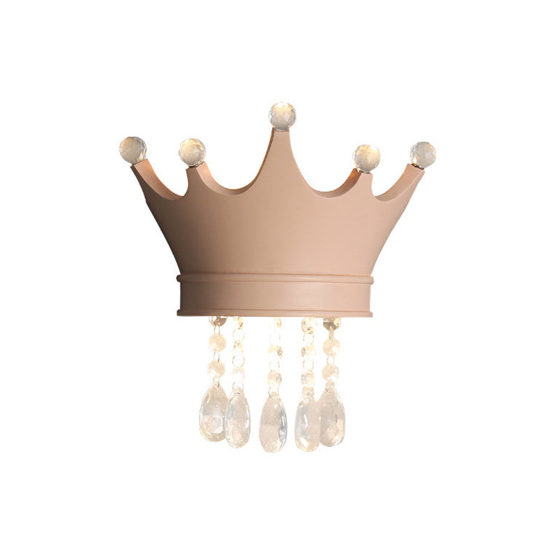 Crystal Crown Shape Wall Light Modern Style 2 Lights Wall Light Sconce