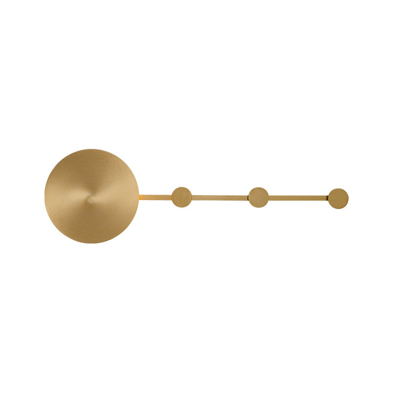 1-Light Round Sconce Light Fixture Modern Metal Wall Light for Hallway