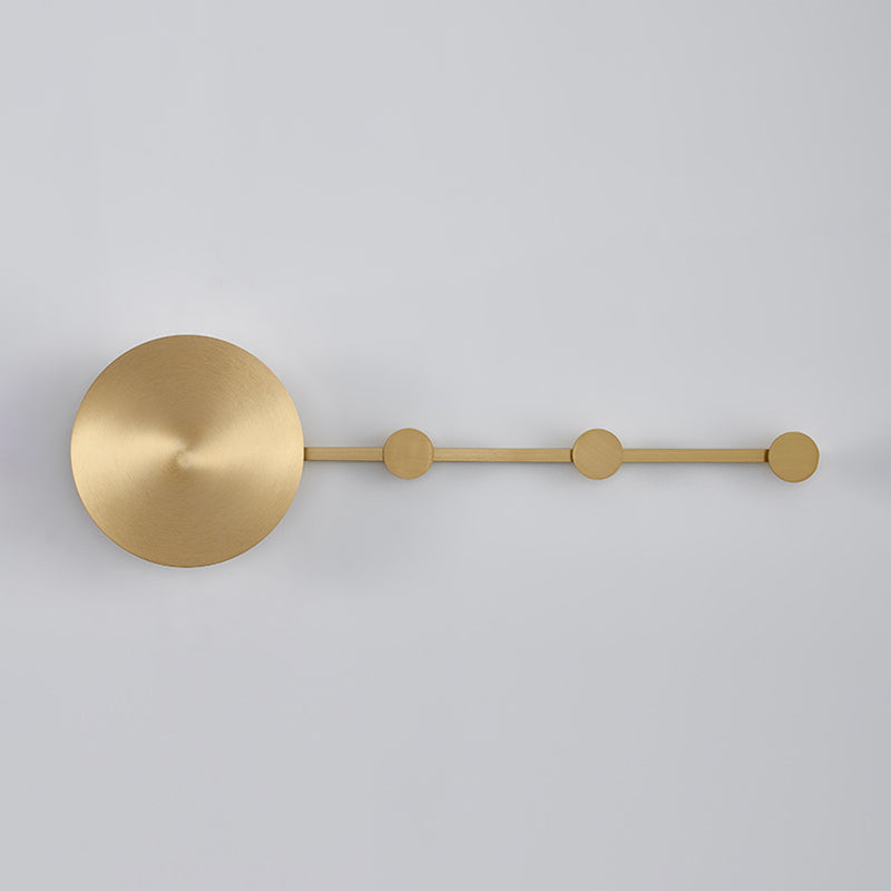 1-Light Round Sconce Light Fixture Modern Metal Wall Light for Hallway