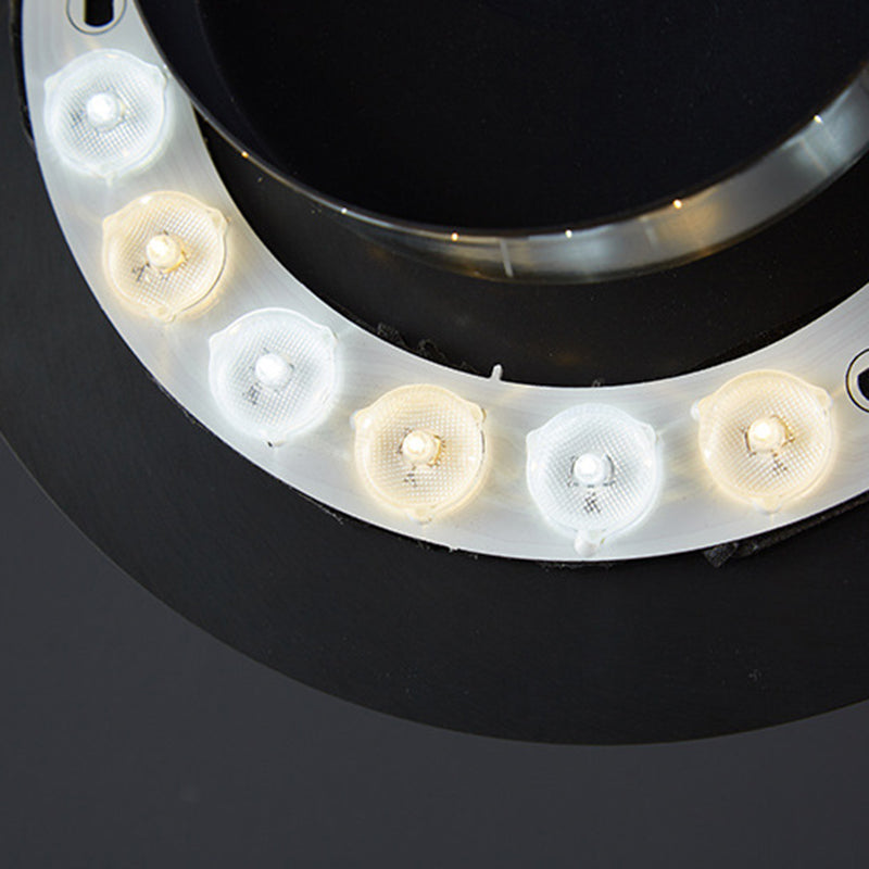 1-Light Round Sconce Light Fixture Modern Metal Wall Light for Hallway