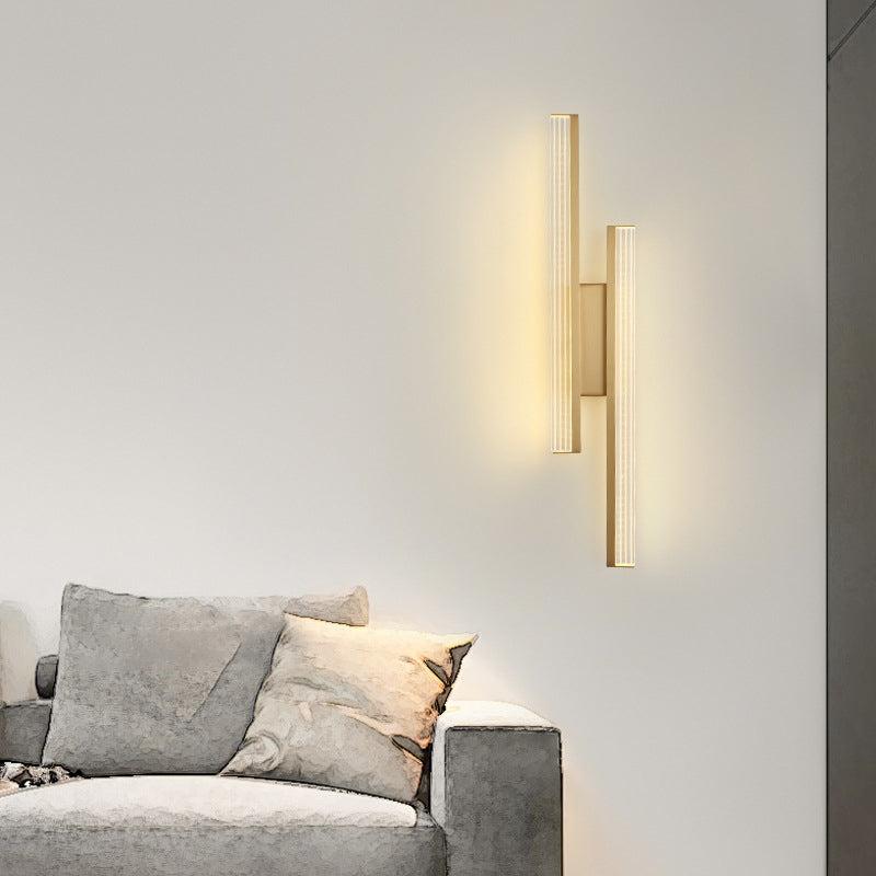 2-Light Linear Wall Light Modern Metal Wall Lights for Living Room