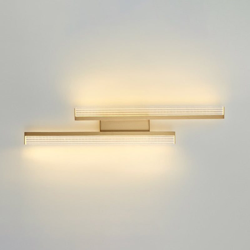 2-Light Linear Wall Light Modern Metal Wall Lights for Living Room