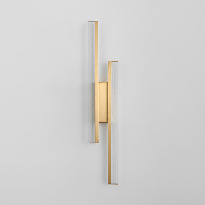 2-Light Linear Wall Light Modern Metal Wall Lights for Living Room