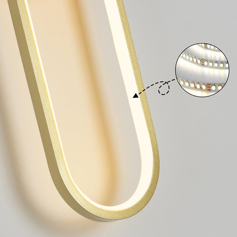 1-Light Linear Sconce Light Fixture Modern Metal Wall Light for Bedroom