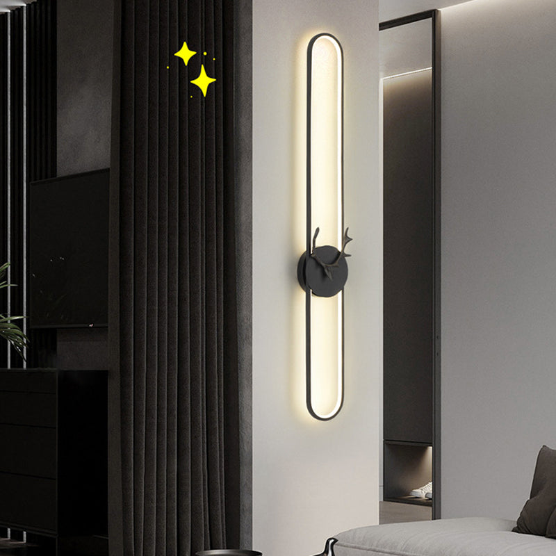 1-Light Linear Sconce Light Fixture Modern Metal Wall Light for Bedroom