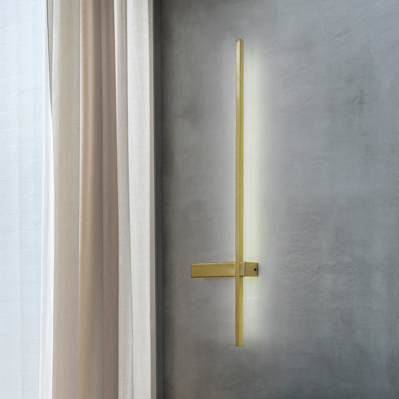 1-Light Linear Wall Light Modern Metal Wall Light Fixture for Bedroom