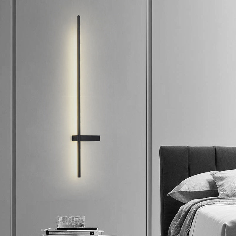 1-Light Linear Wall Light Modern Metal Wall Light Fixture for Bedroom
