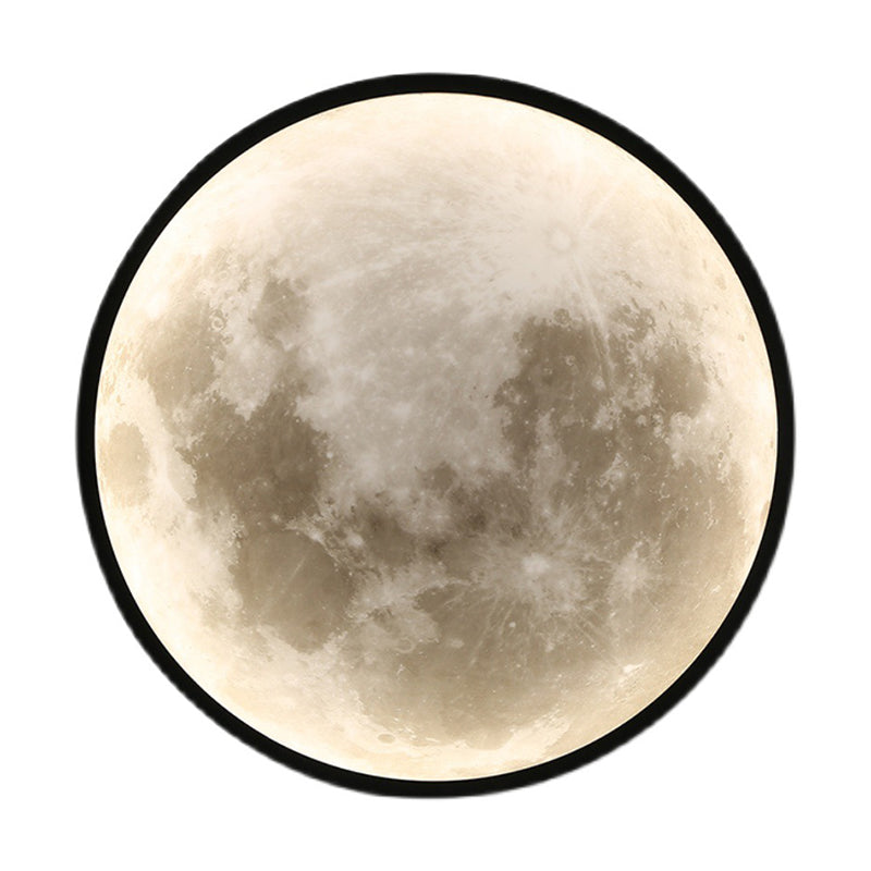 LED Modern Metal Wall Sconce Circle Shape Wall Light with Acrylic Shade for Bedroom