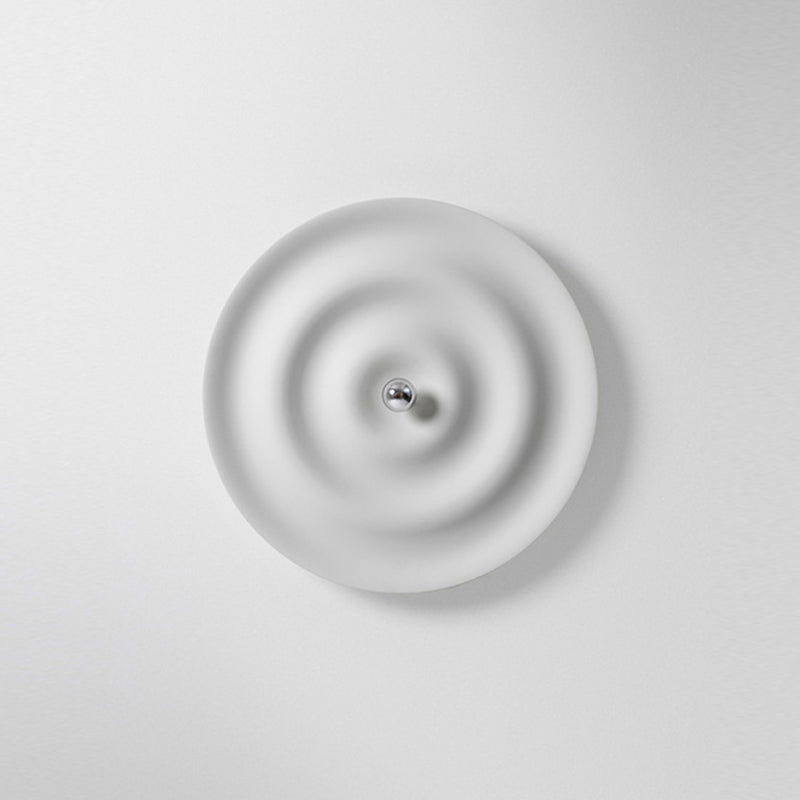 Modern Wall Sconce Ripple Shape Wall Light with Metal Shade for Bedroom