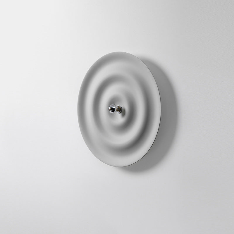 Modern Wall Sconce Ripple Shape Wall Light with Metal Shade for Bedroom