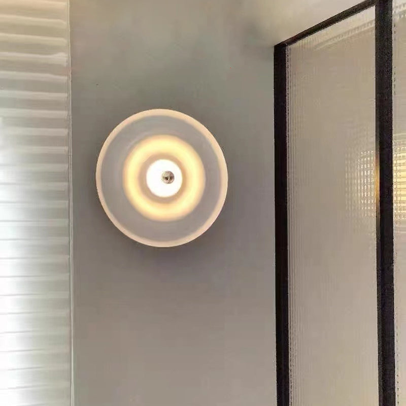 Modern Wall Sconce Ripple Shape Wall Light with Metal Shade for Bedroom