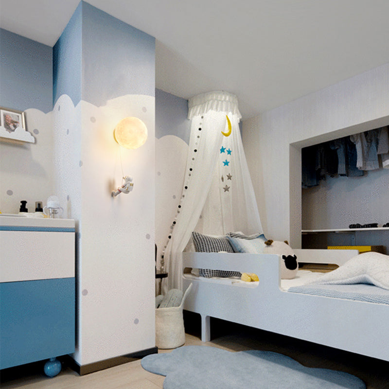 Cartoon Style Wall Light Ball Shape Wall Lamp for Children's Room (Included Doll)