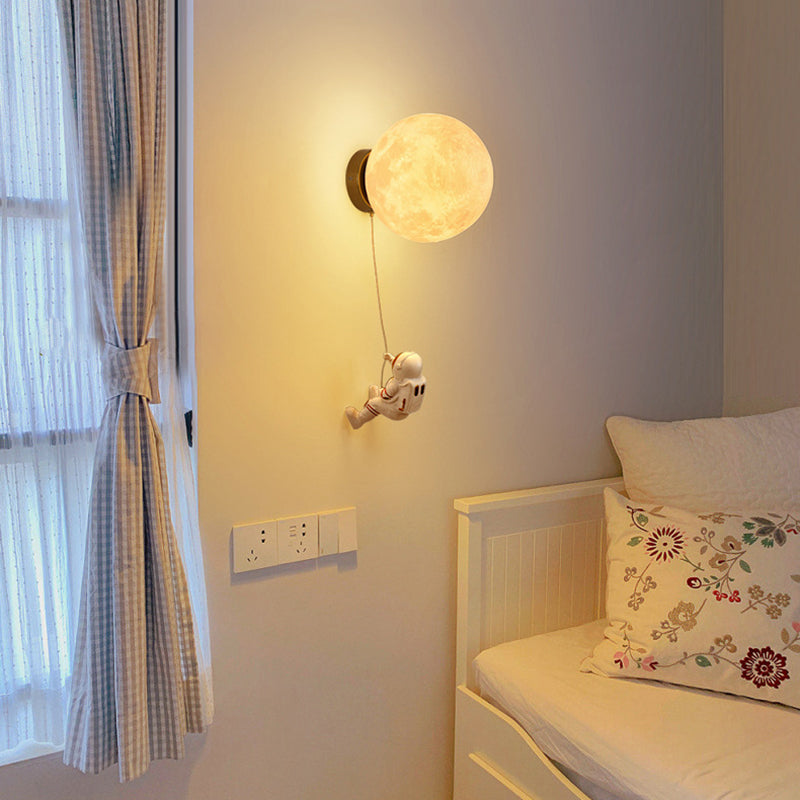 Cartoon Style Wall Light Ball Shape Wall Lamp for Children's Room (Included Doll)