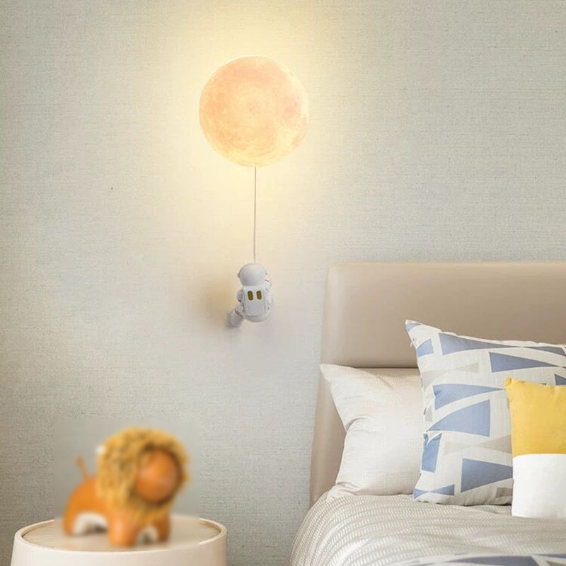 Cartoon Style Wall Light Ball Shape Wall Lamp for Children's Room (Included Doll)