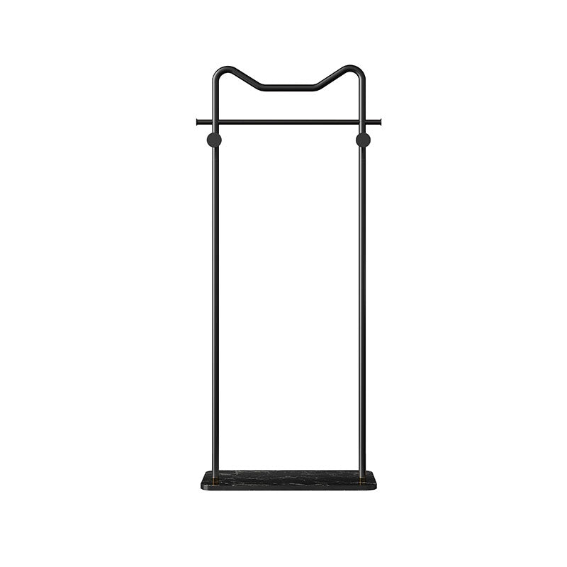 Contemporary Coat Rack Hanging Rail and Hooks Metal Framed Hall Stand