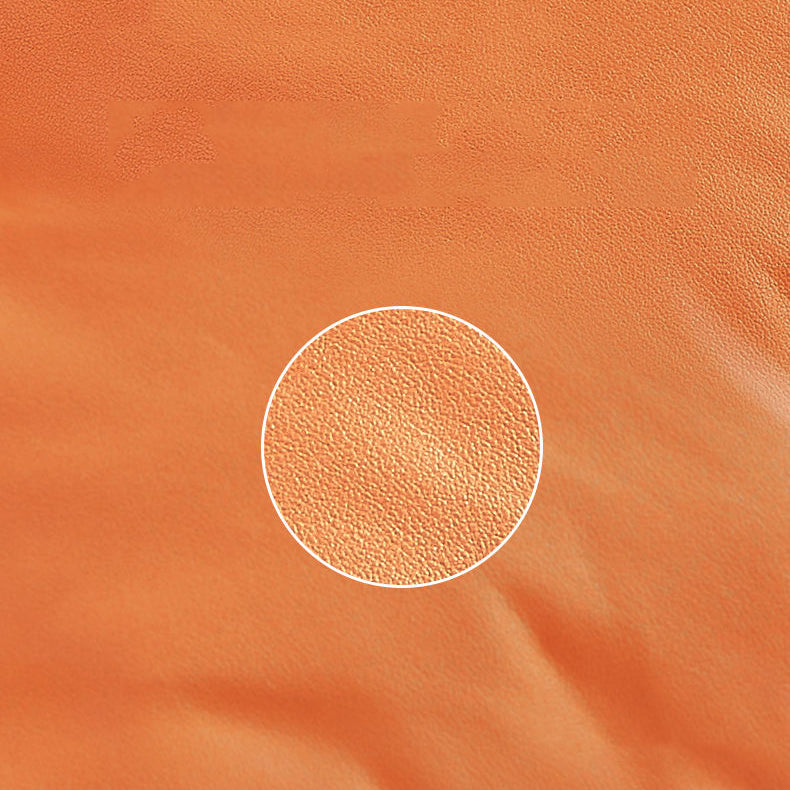 Leisure Glider Chair Pure Color Water Resistant Faux Leather Chair with Ottoman