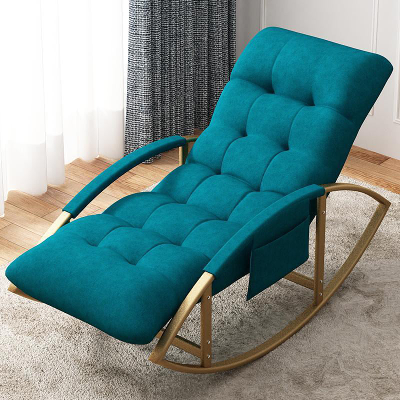 Tufted Cushions Rocker Chair Contemporary Whole Colored Fabric Rocker Chair