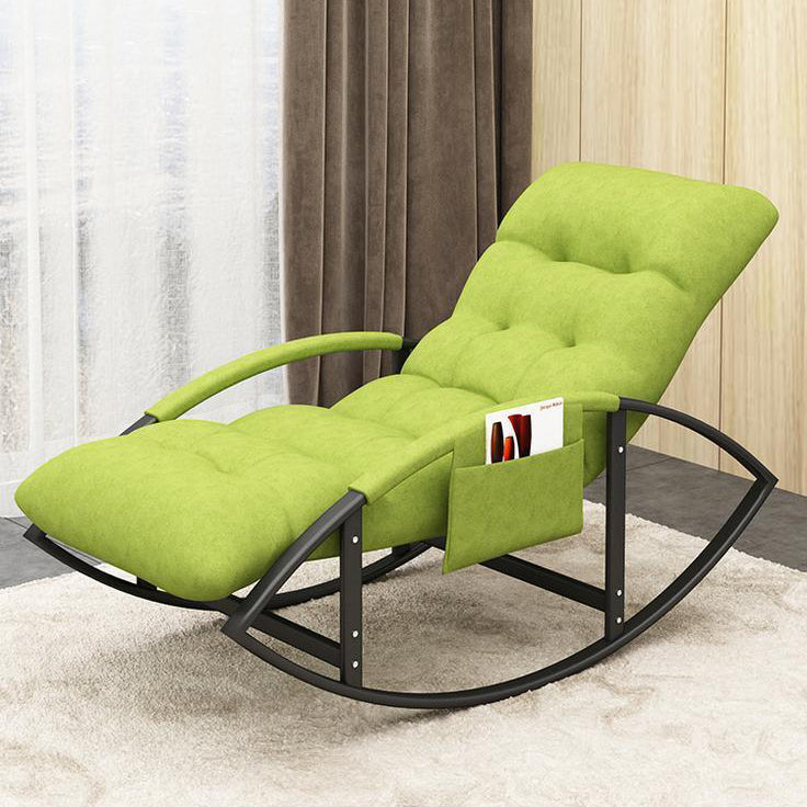 Tufted Cushions Rocker Chair Contemporary Whole Colored Fabric Rocker Chair
