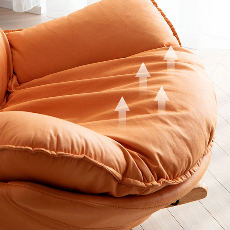 Modern Rocker Chair Upholstered with Dark legs Glider for Living Room