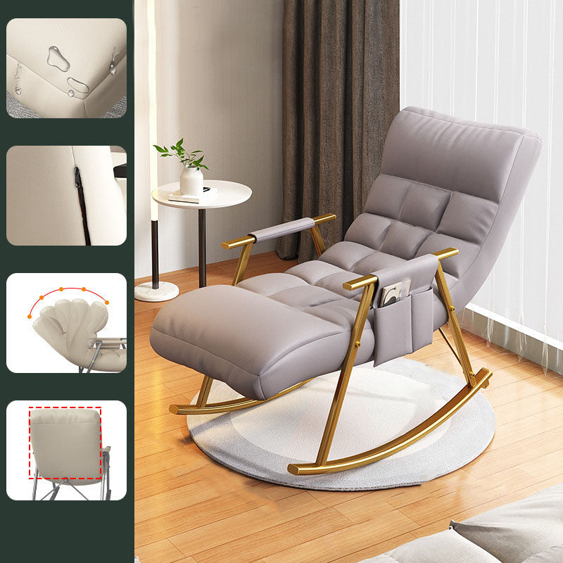 Bedroom and Balcony Single Simple Rocker Chair Waterproof Lazy Sofa Chair