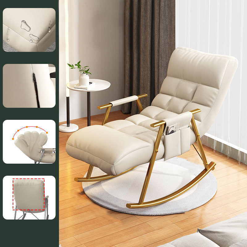 Bedroom and Balcony Single Simple Rocker Chair Waterproof Lazy Sofa Chair