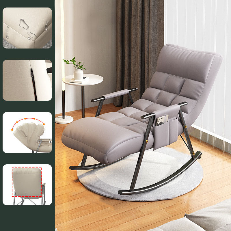 Bedroom and Balcony Single Simple Rocker Chair Waterproof Lazy Sofa Chair