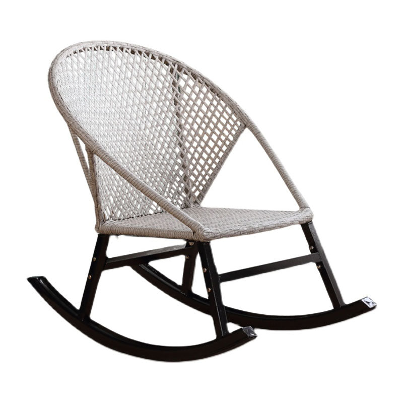 Rattan Rocking Chair Woven Rope Rocker Chair for Drawing Room