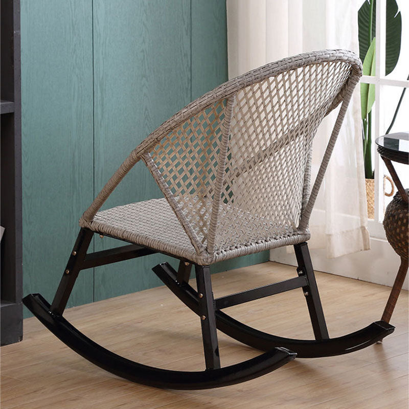 Rattan Rocking Chair Woven Rope Rocker Chair for Drawing Room