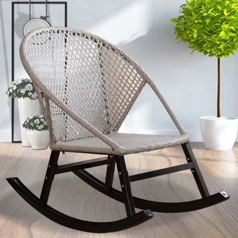 Rattan Rocking Chair Woven Rope Rocker Chair for Drawing Room