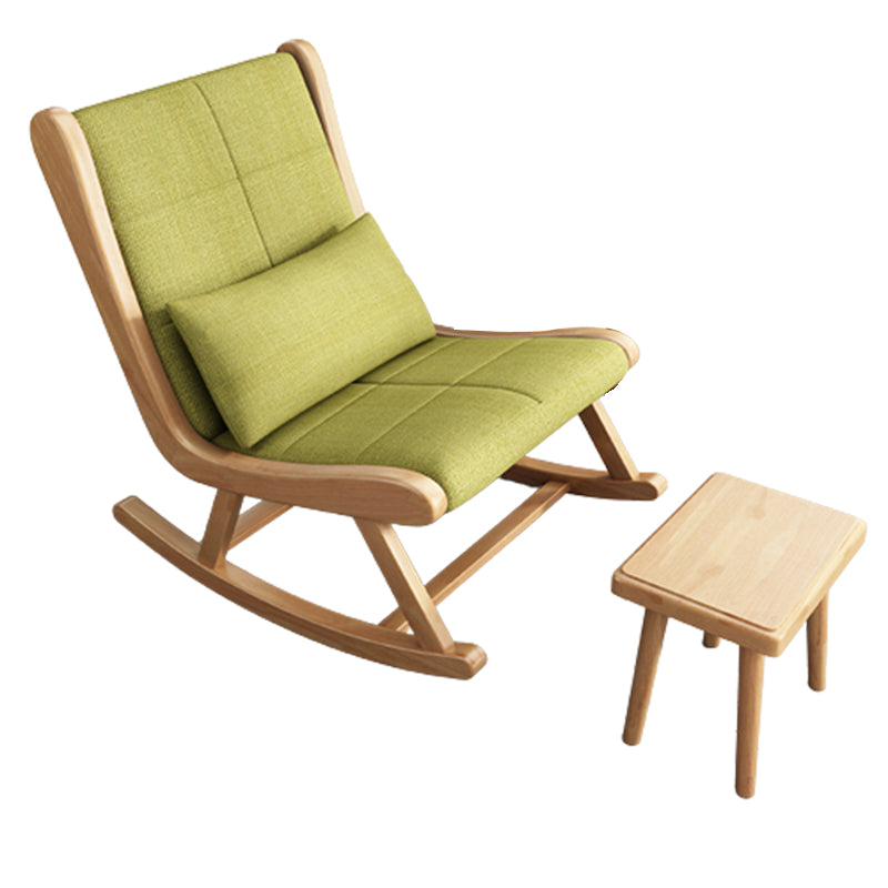 Modern Removable Cushions Rocking Chair Wood Rocker Chair with Pillow