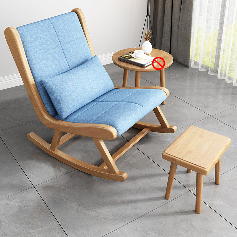 Modern Removable Cushions Rocking Chair Wood Rocker Chair with Pillow